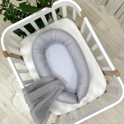 Protectie somn - Baby Nest Velvet gri
